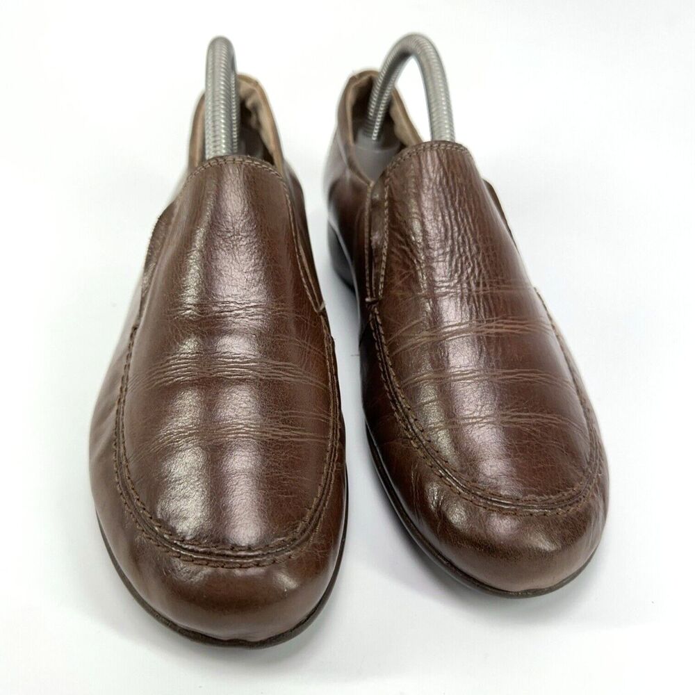 Women Pikolinos Brown Slip On Leather Loafer Mocassin Shoe Size 40 Made in Spain - Picture 2 of 9